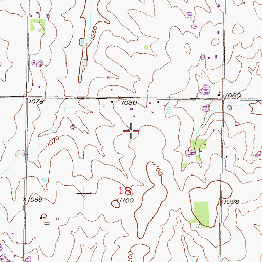 Topographic Map of Sunnyside Elementary School, KS