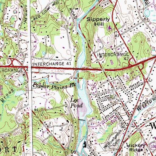 Topographic Map of Poplar Plains Brook, CT