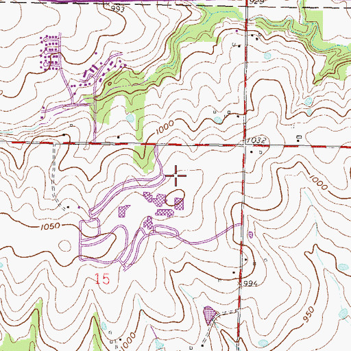 Topographic Map of Johnson County Community College, KS
