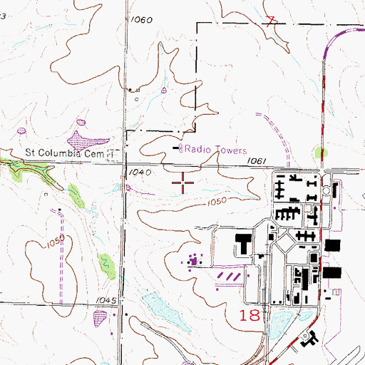 Topographic Map of Johnson County Sheriffs Operation Center, KS