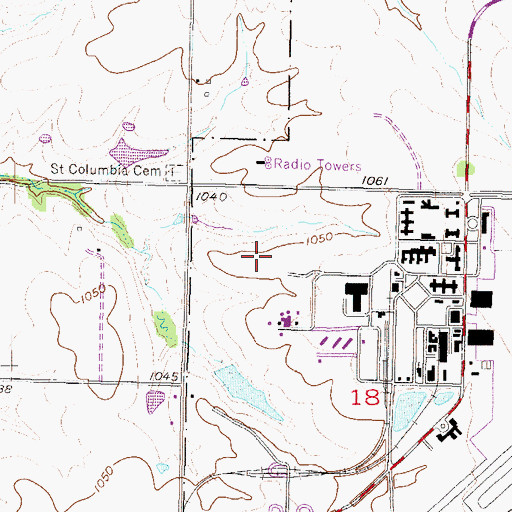 Topographic Map of New Century Adult Detention Center, KS
