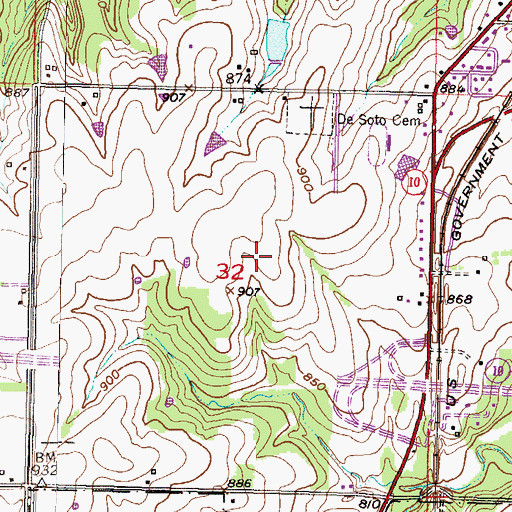 Topographic Map of Starside Elementary School, KS