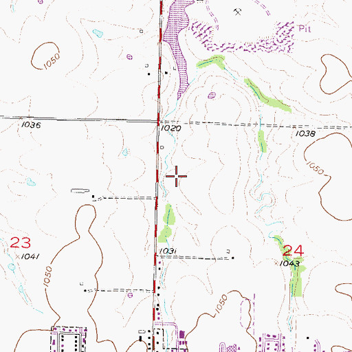 Topographic Map of Sunflower Elementary School, KS