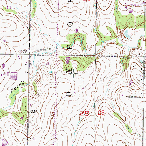 Topographic Map of Olathe East High School, KS