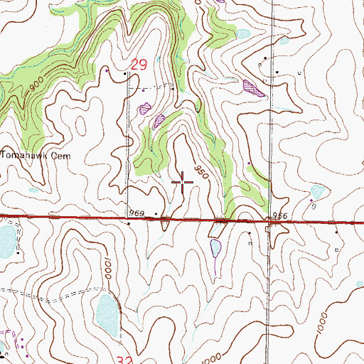 Topographic Map of Overland Trail Middle School, KS