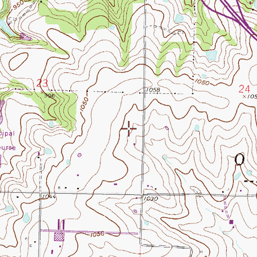 Topographic Map of Oxford Middle School, KS