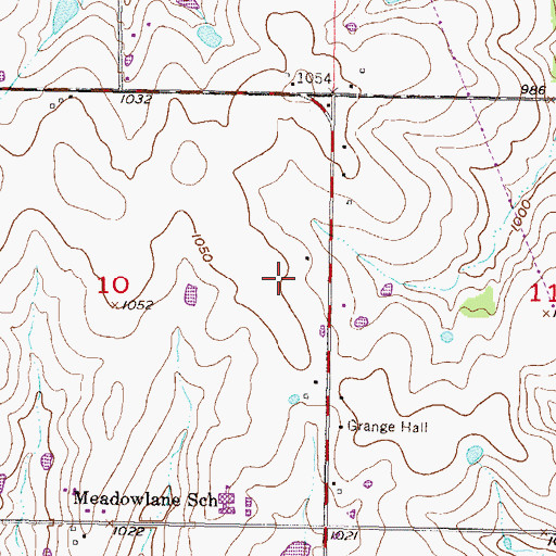 Topographic Map of Prairie Trail Middle School, KS