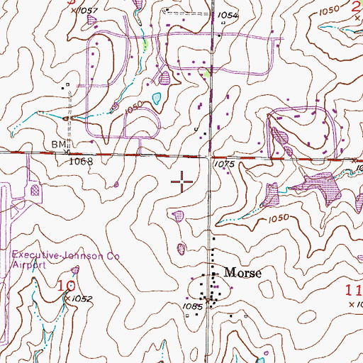 Topographic Map of Morse Elementary School, KS