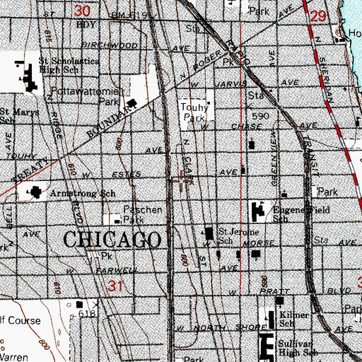 Topographic Map of Cherabim And Seraphim Church, IL