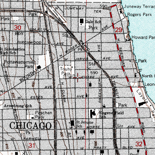 Topographic Map of Temple of Apostolic Faith, IL