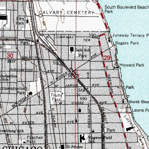 Topographic Map of Dubkin Park, IL