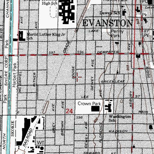 Topographic Map of Mount Zion Tabernacle Church, IL