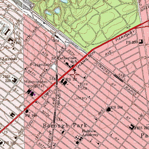Topographic Map of Congregation Heichal Hakodesh, NY