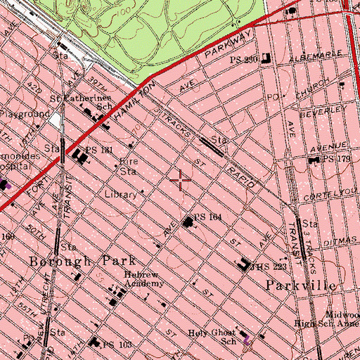 Topographic Map of Congregation L'maan Achai, NY
