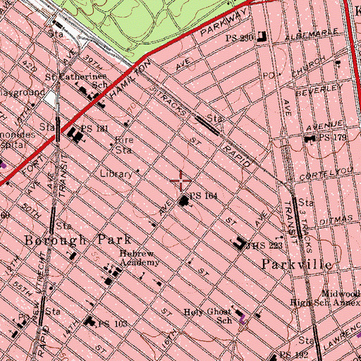 Topographic Map of Congregation Havas Tzdokah, NY