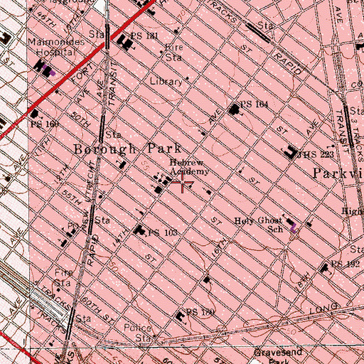 Topographic Map of Congregation Ohr Chaim, NY