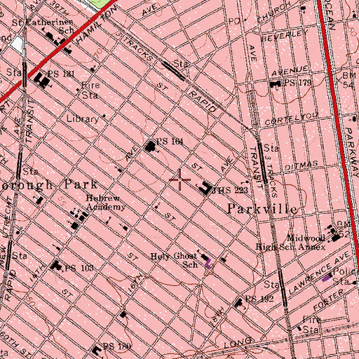 Topographic Map of Congregation Kehilas Belz, NY