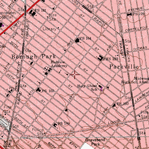 Topographic Map of Congregation Shaarei Zion, NY