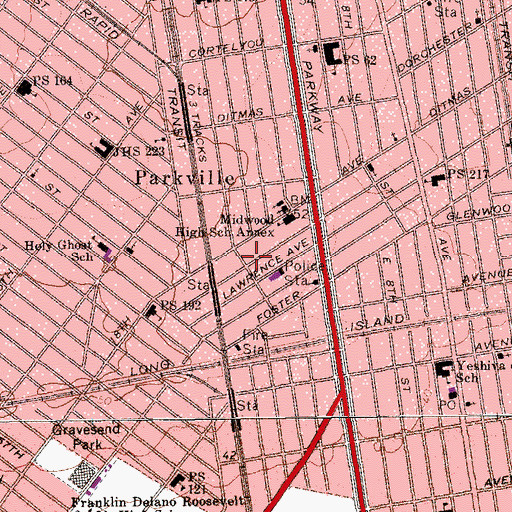 Topographic Map of Congregation Bnai Abraham, NY