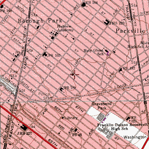 Topographic Map of Congregation Sons of Judah, NY