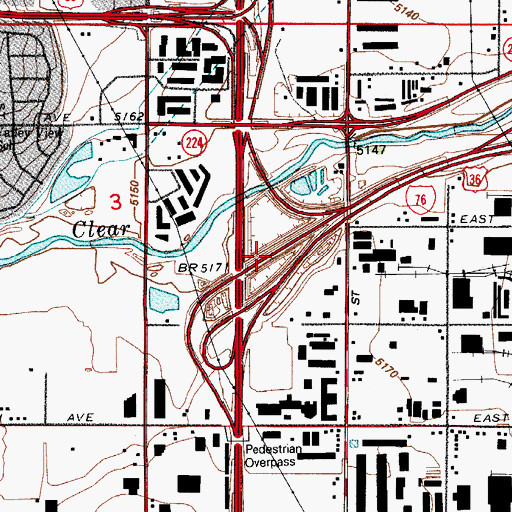 Topographic Map of Exit 5, CO