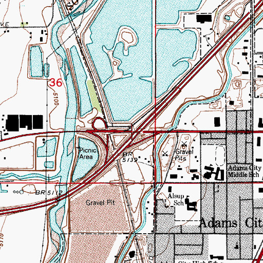 Topographic Map of Exit 8, CO