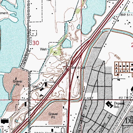 Topographic Map of Exit 9, CO