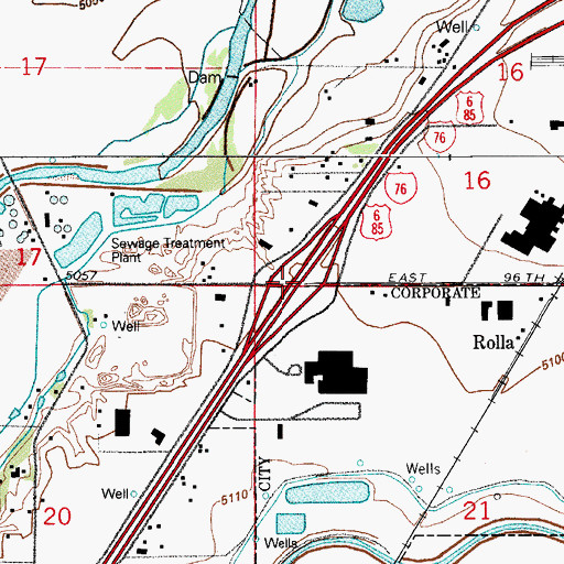 Topographic Map of Exit 11, CO