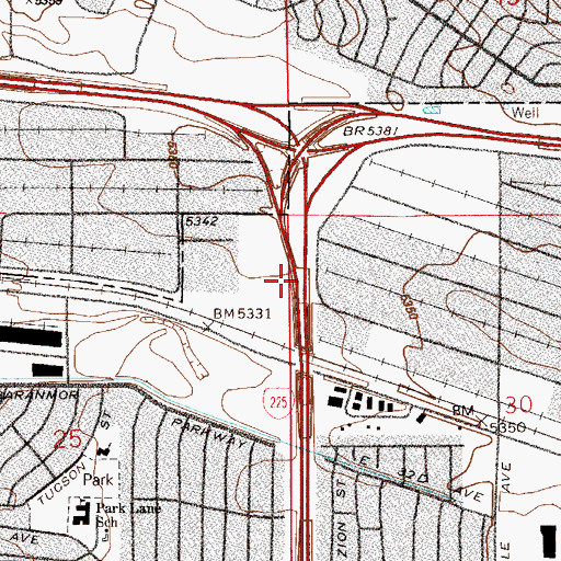 Topographic Map of Exit 12, CO