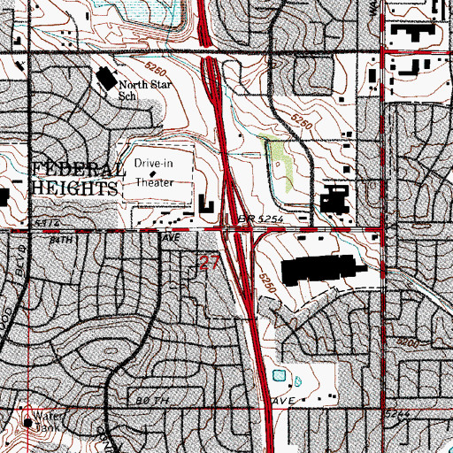 Topographic Map of Exit 219, CO
