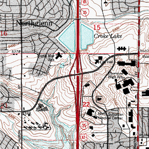 Topographic Map of Exit 220, CO