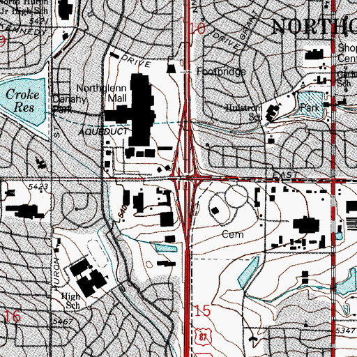 Topographic Map of Exit 221, CO