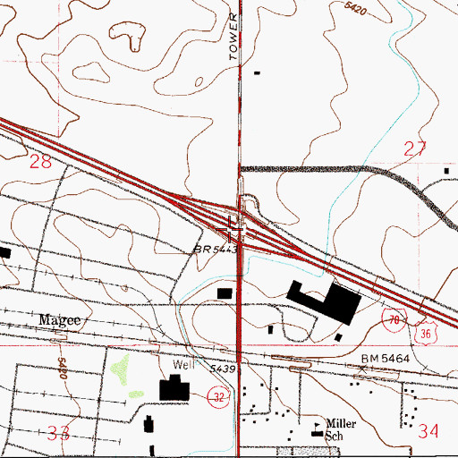 Topographic Map of Exit 286, CO