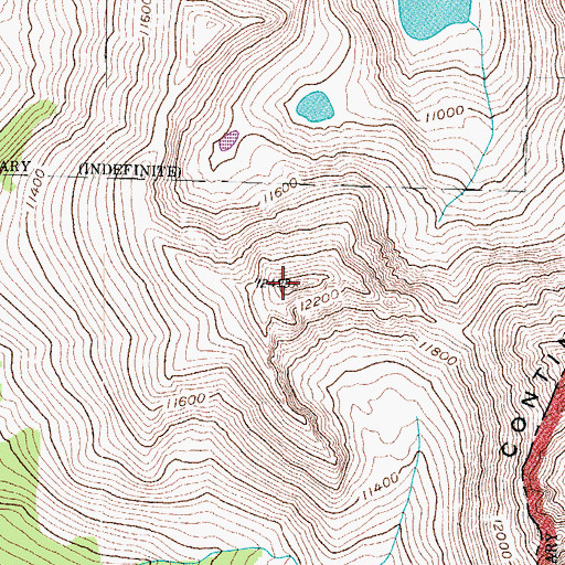 Topographic Map of Mount Mahler, CO