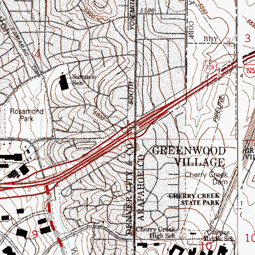 Topographic Map of Exit 2, CO