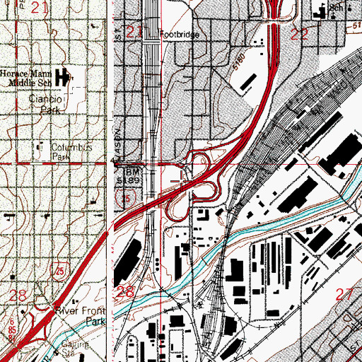 Topographic Map of Exit 213, CO