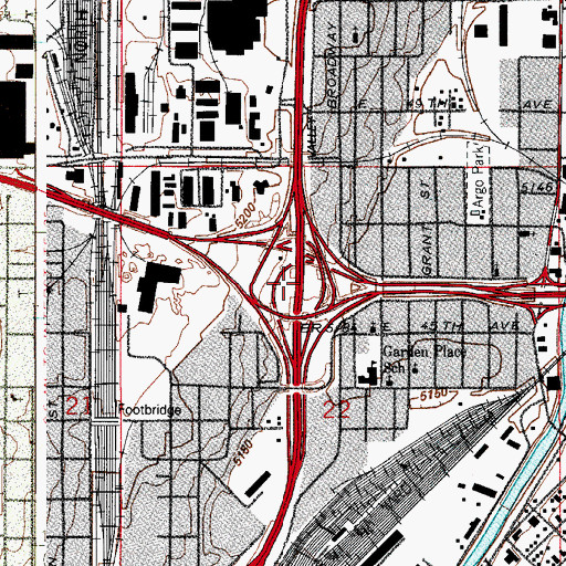Topographic Map of Exit 214, CO