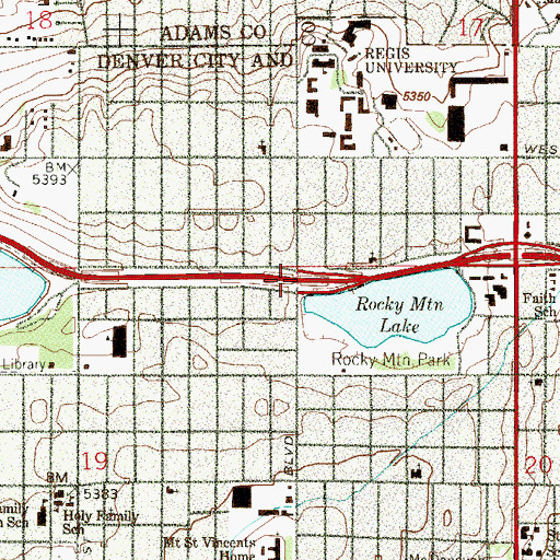 Topographic Map of Exit 271B, CO