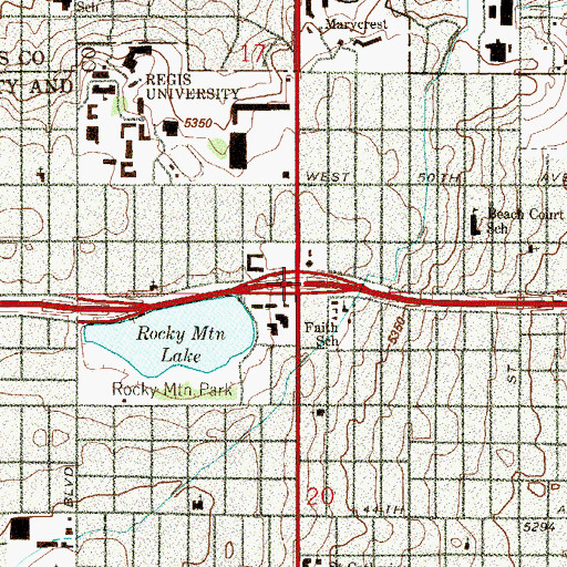 Topographic Map of Exit 272, CO