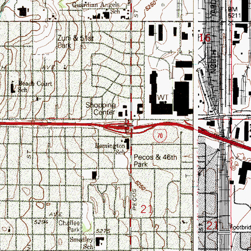 Topographic Map of Exit 273, CO