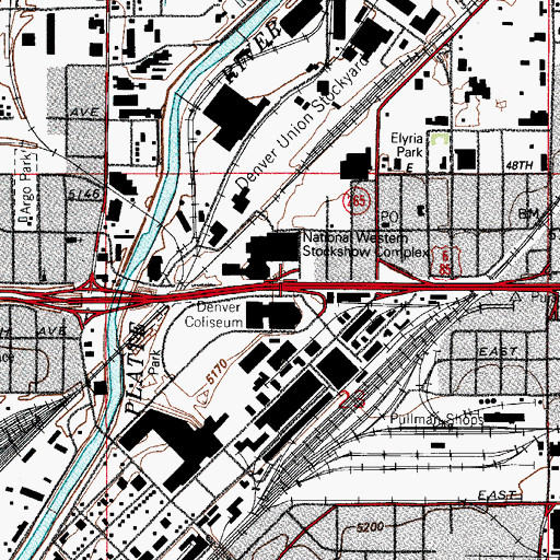 Topographic Map of Exit 275A, CO