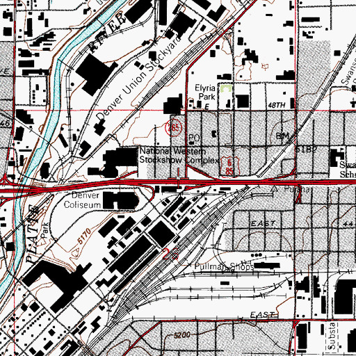 Topographic Map of Exit 275B, CO