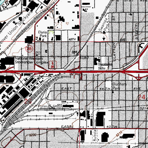Topographic Map of Exit 275C, CO