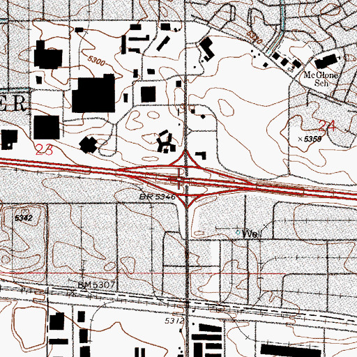 Topographic Map of Exit 281, CO