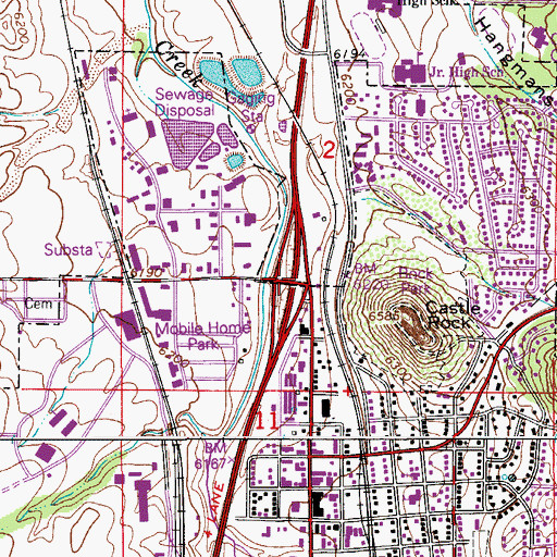 Topographic Map of Exit182, CO