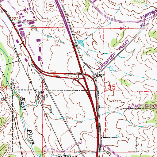 Topographic Map of Exit 183, CO