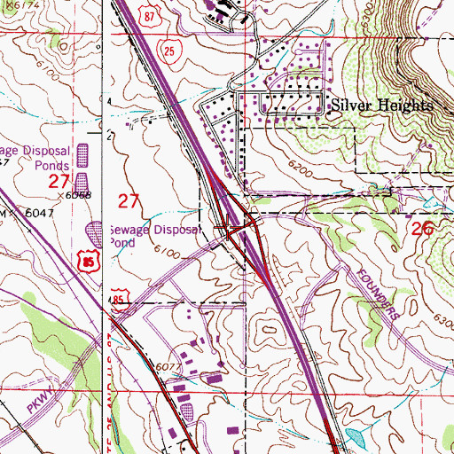 Topographic Map of Exit 184, CO