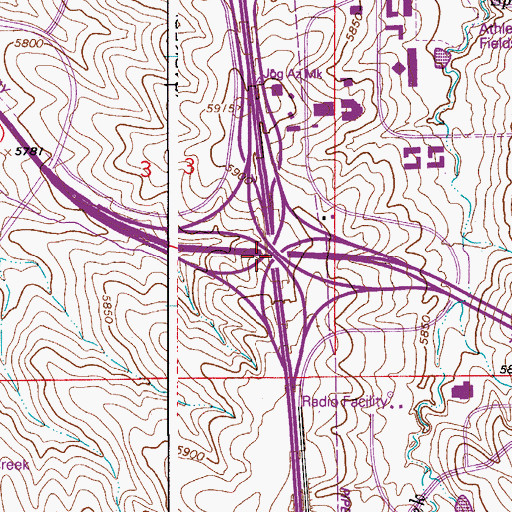Topographic Map of Exit 194, CO