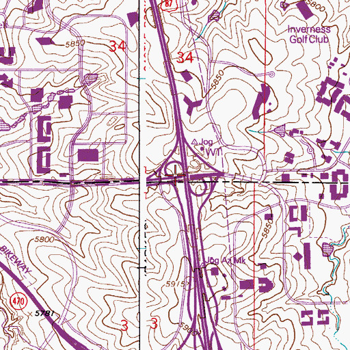 Topographic Map of Exit 195, CO