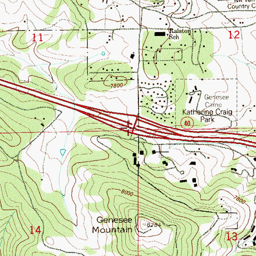 Topographic Map of Exit 254, CO